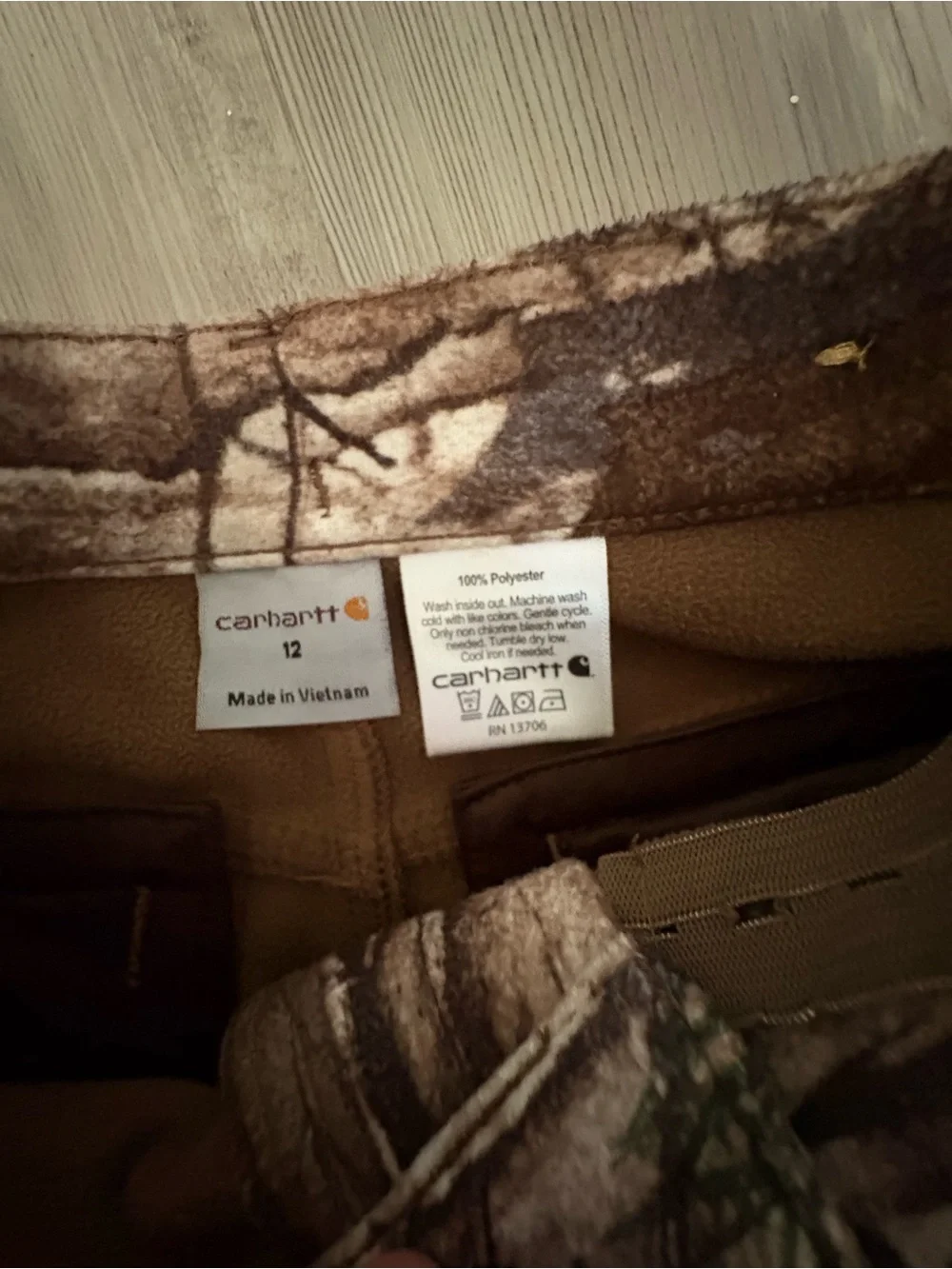 Carhartt Youth size 12 Camouflage Pants in Brown, Tan and Green - Picture 4 of 5